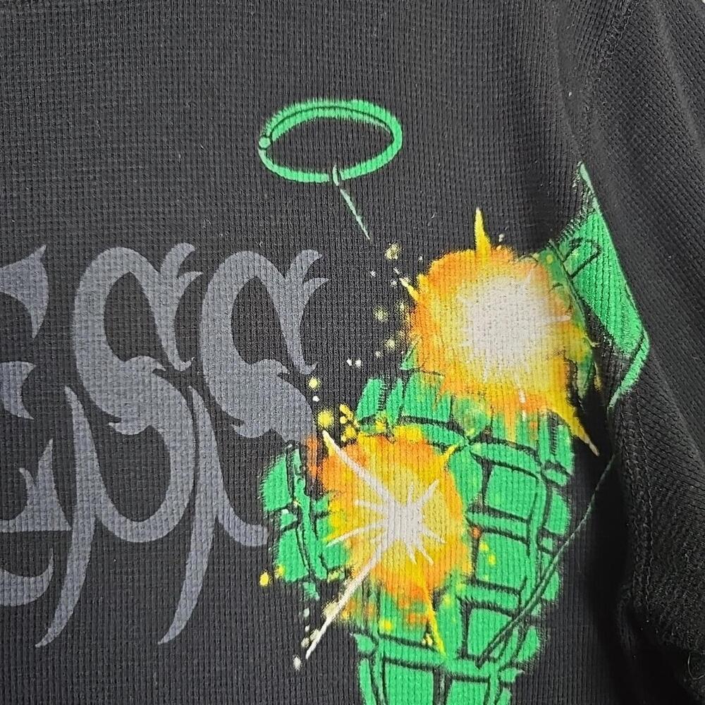 Fearless Man's Termal Long Sleeve Waffle Shirt Size L Black - Picture 5 of 9